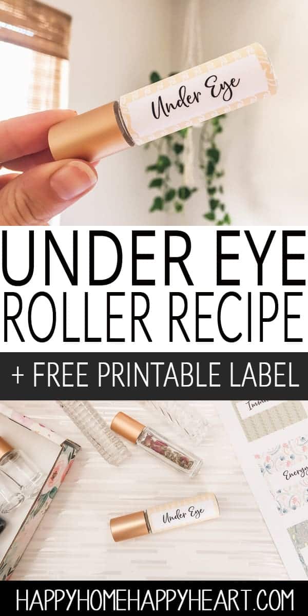 DIY Under Eye Roller Blend + Free Printable Roller Label Happy Home